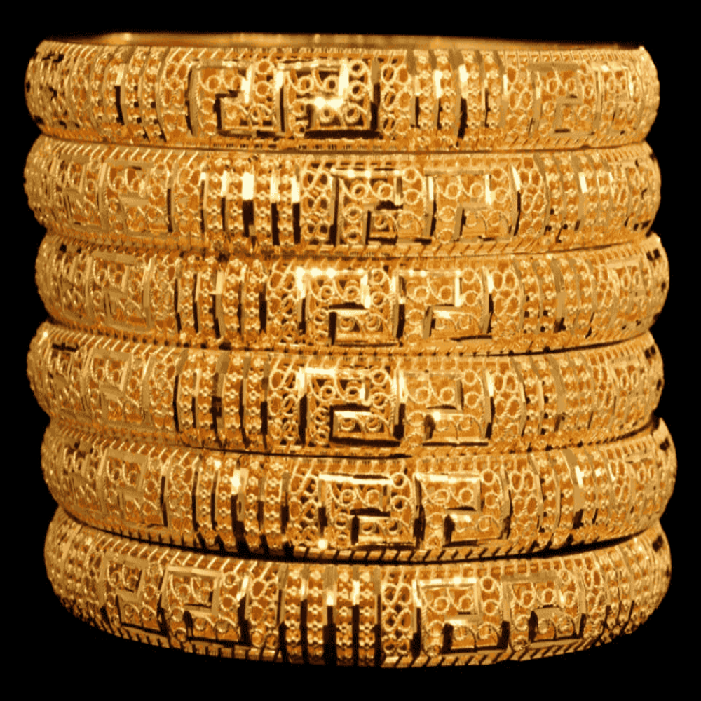21K Gold Bangle Set, L (21) – SW21415